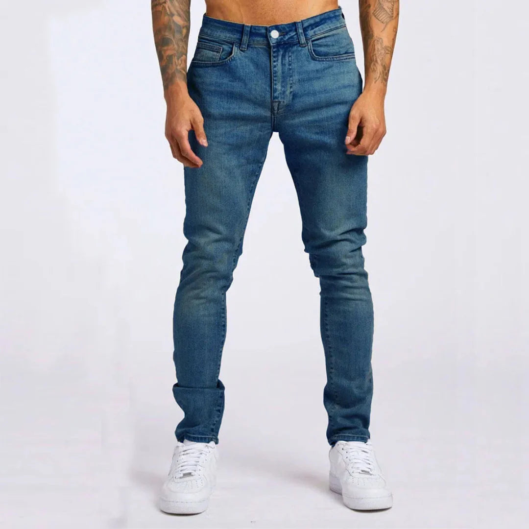 Comfortable Fit Slim Denim Jeans - EasyApparels