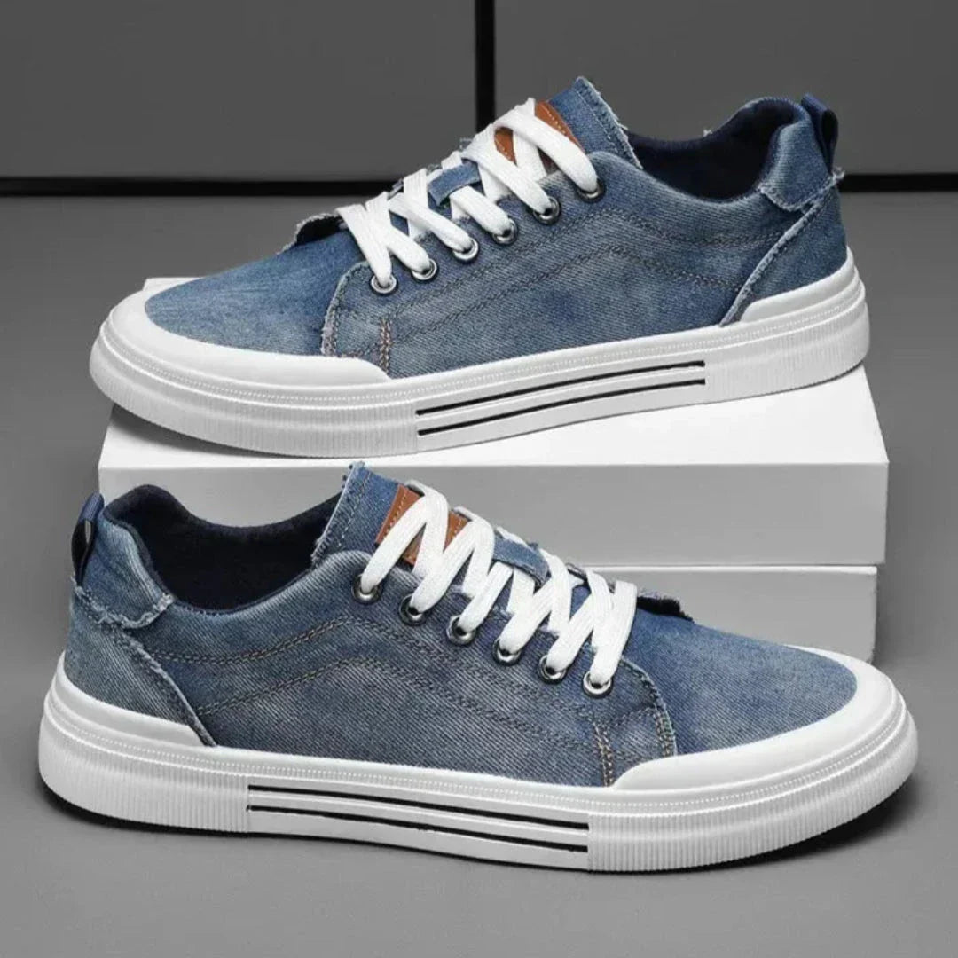 Casual Blue Lace Sneakers
