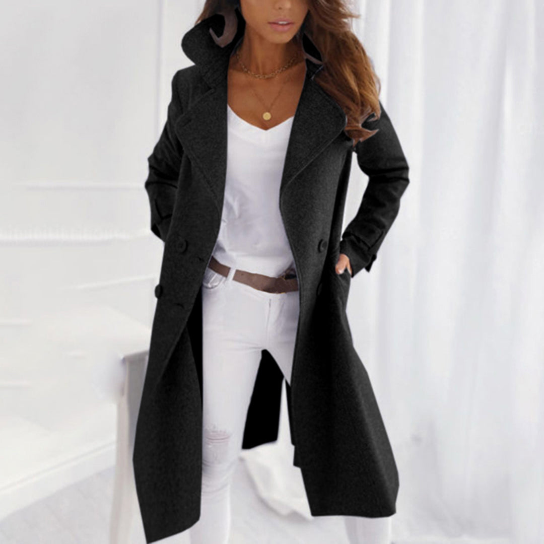 Classic Double Breasted Women's Wool Coat