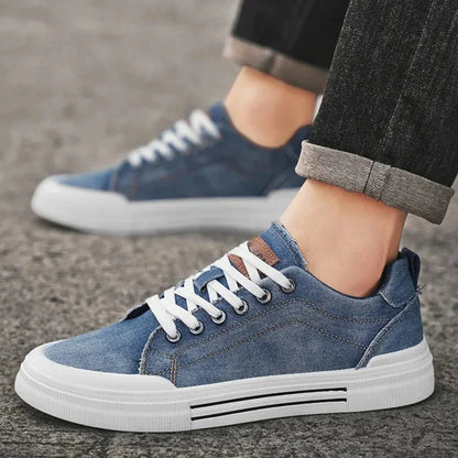 Casual Blue Lace Sneakers - EasyApparels