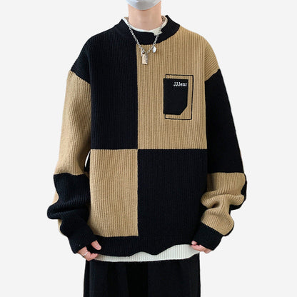 Classic Checkerboard Crew Sweatshirt - Vossary