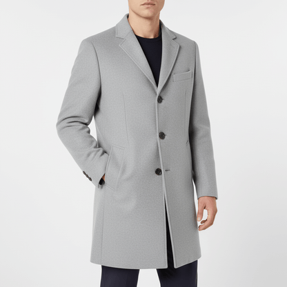 Luminovi | Long Wool Trench Coat-Trench Coat