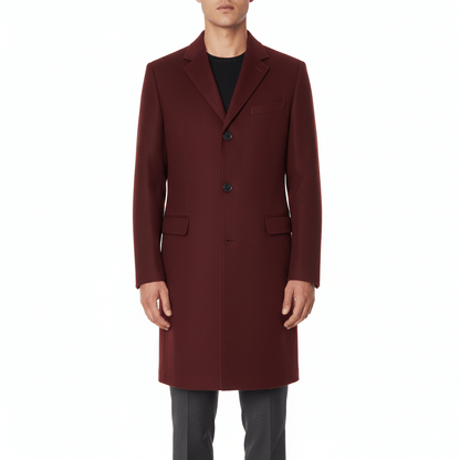 Classic Double Breasted Wool Coat - Vossary