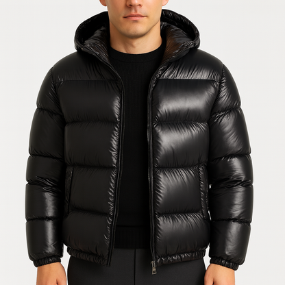 Warm Quilted Puffer Hoodie Jacket - Vossary