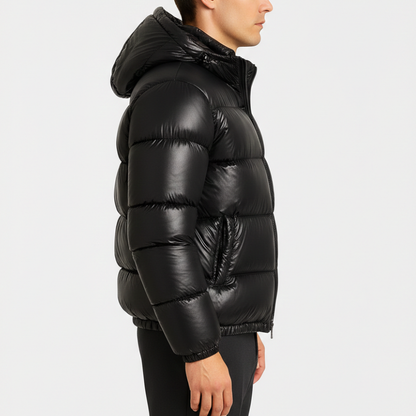 Warm Quilted Puffer Hoodie Jacket