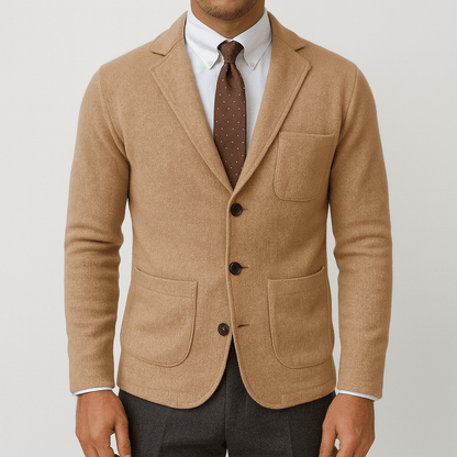Fitted Knit Open Cardigan - Vossary