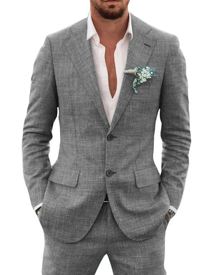 Classic Slim Fit Men's Two Button Suit