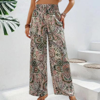 Flowy Wide Leg Womens Pants with Angle Pockets