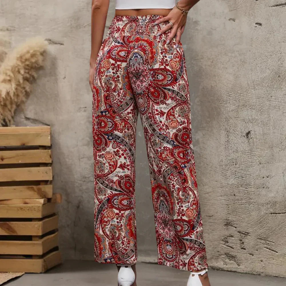 Flowy Wide Leg Womens Pants with Angle Pockets
