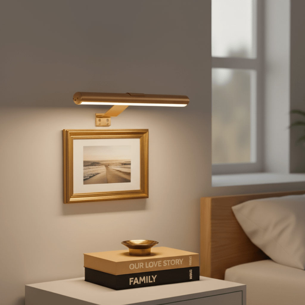 Sleek Gold Photo Frame Lamp - EasyApparels