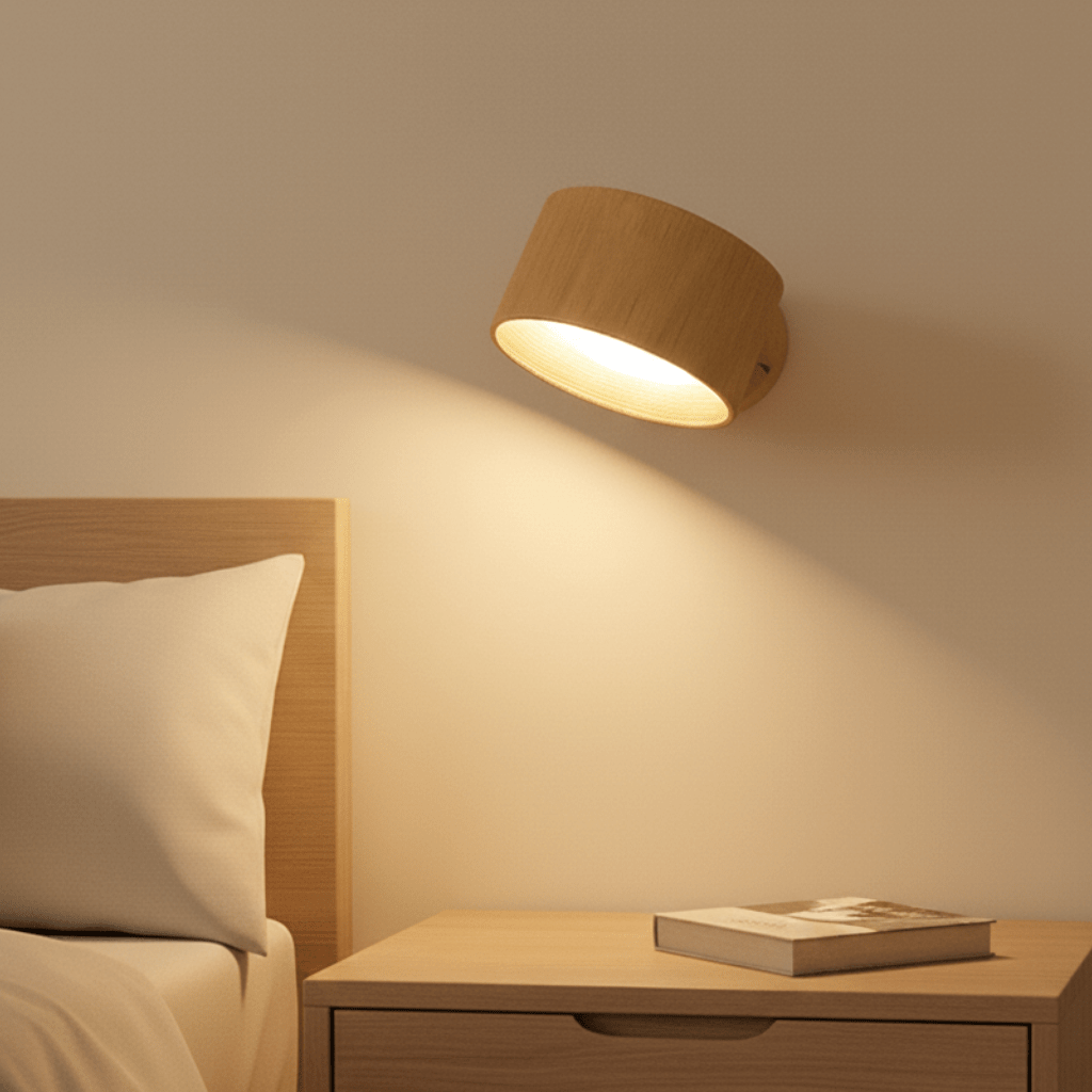 Rustic Wooden Wall Light Fixture - Vossary