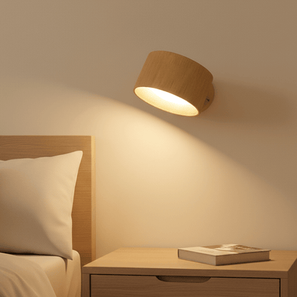 Rustic Wooden Wall Light Fixture - Vossary