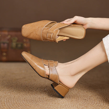 Elegant High Heel Mule Shoes - EasyApparels