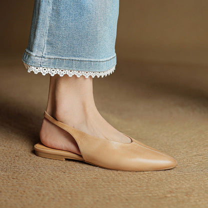 Elegant Pointed Toe Slip On Flats