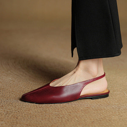 Elegant Pointed Toe Slip On Flats