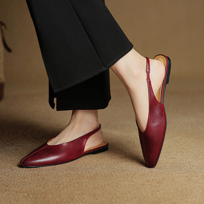 Elegant Pointed Toe Slip On Flats