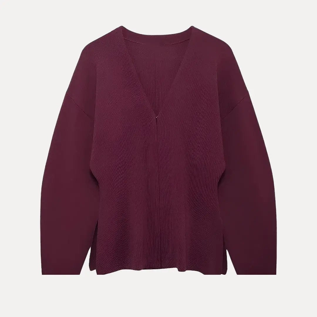 Cozy Open Front V Neck Sweater Cardigan