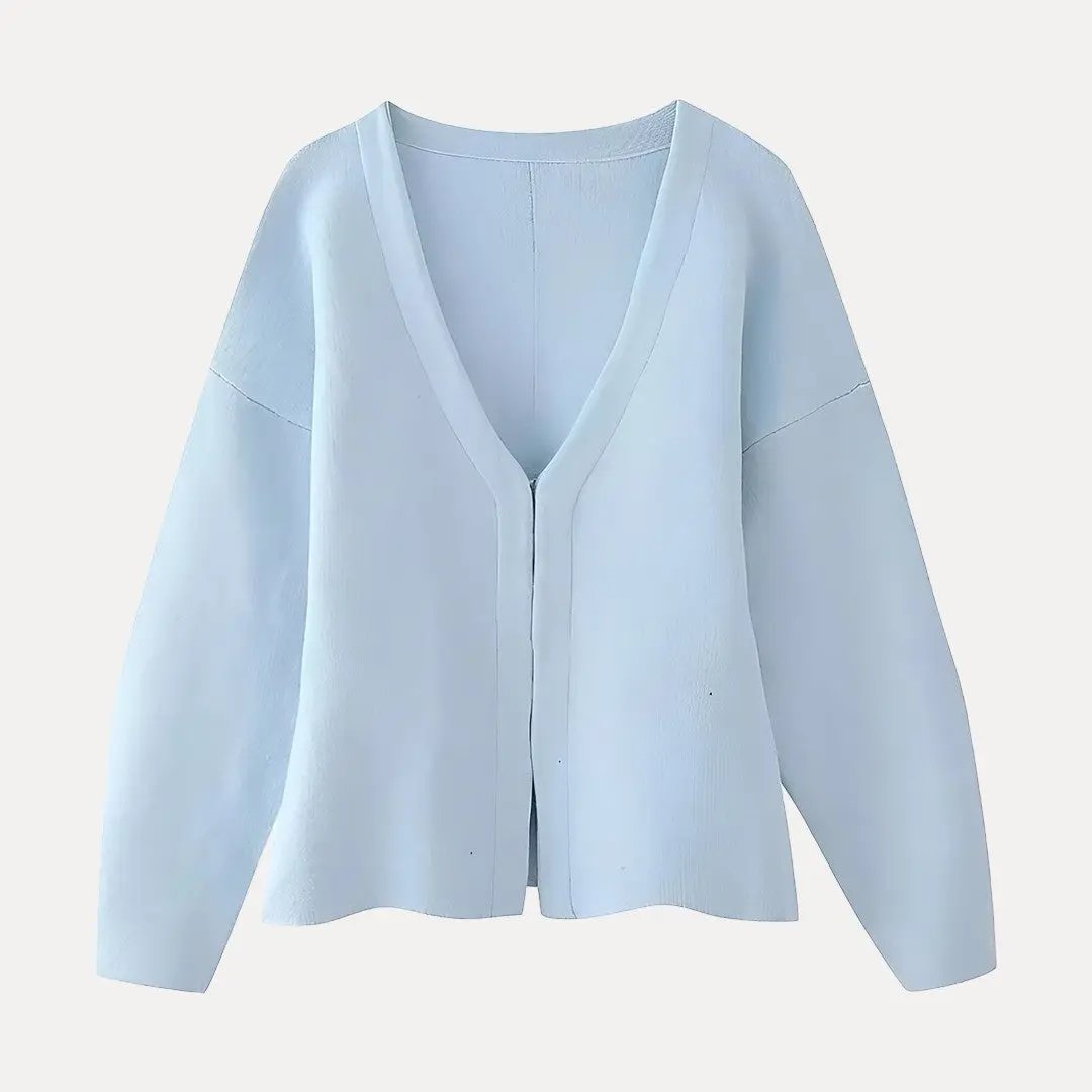 Cozy Open Front V Neck Sweater Cardigan