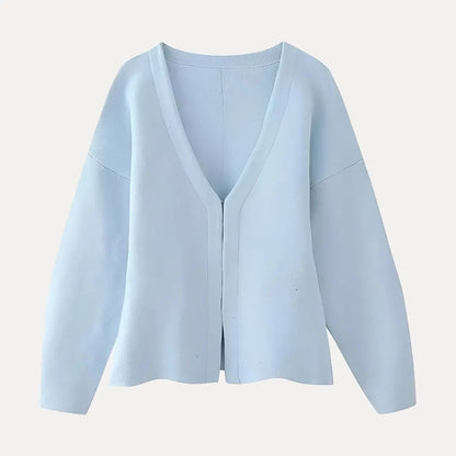 Cozy Open Front V Neck Sweater Cardigan