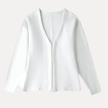 Cozy Open Front V Neck Sweater Cardigan