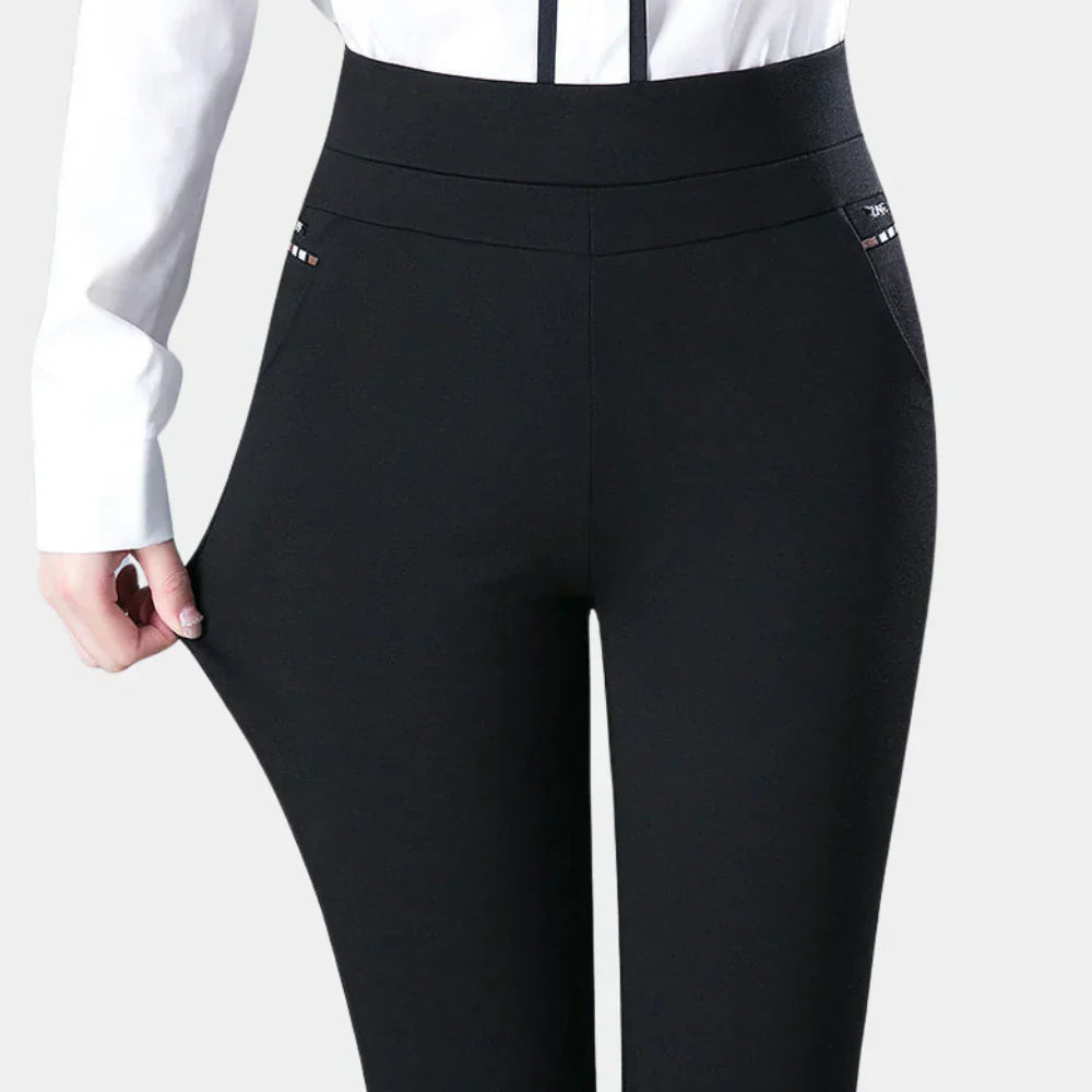 Relaxed Fit Elastic Waist Trousers