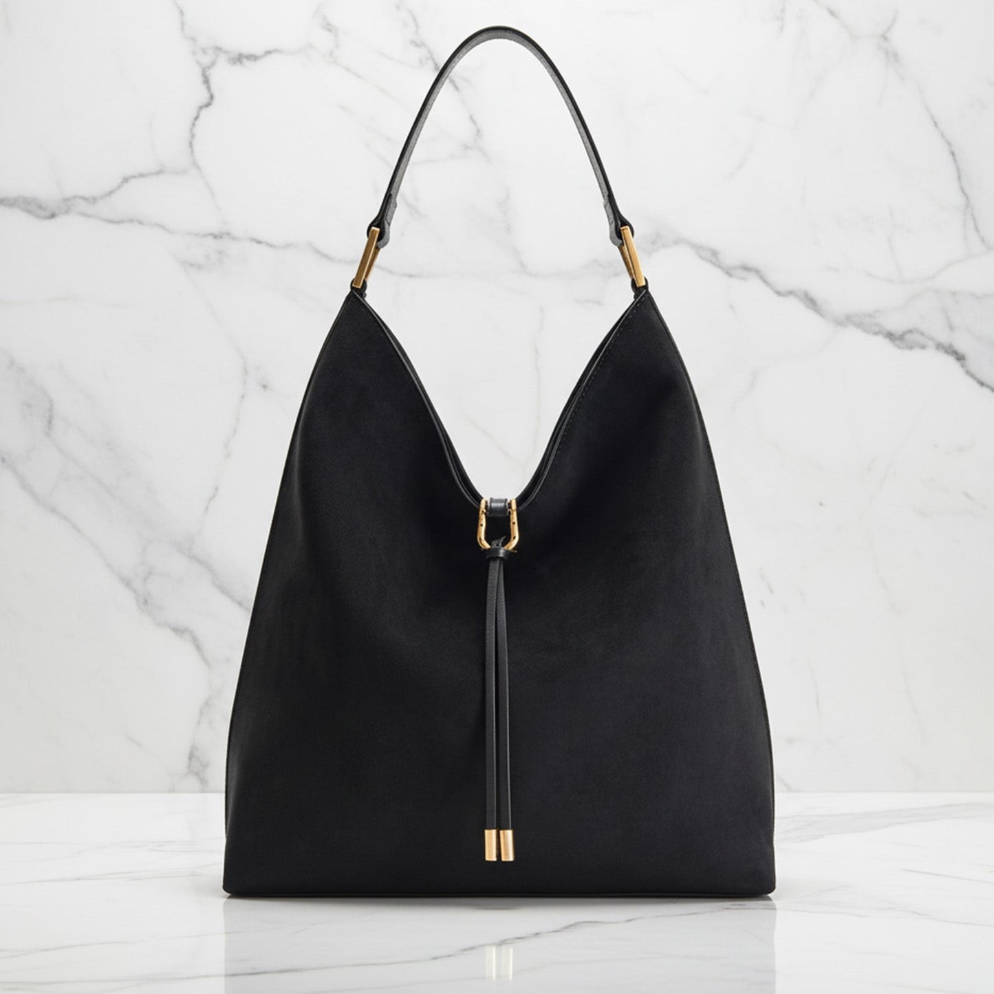 Relaxed Chic Drawstring Tote Bag