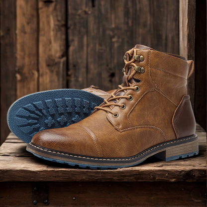 Tall Leather Lace Up Work Boots