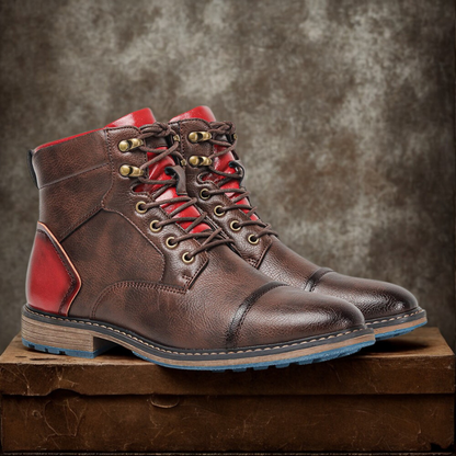 Tall Leather Lace Up Work Boots