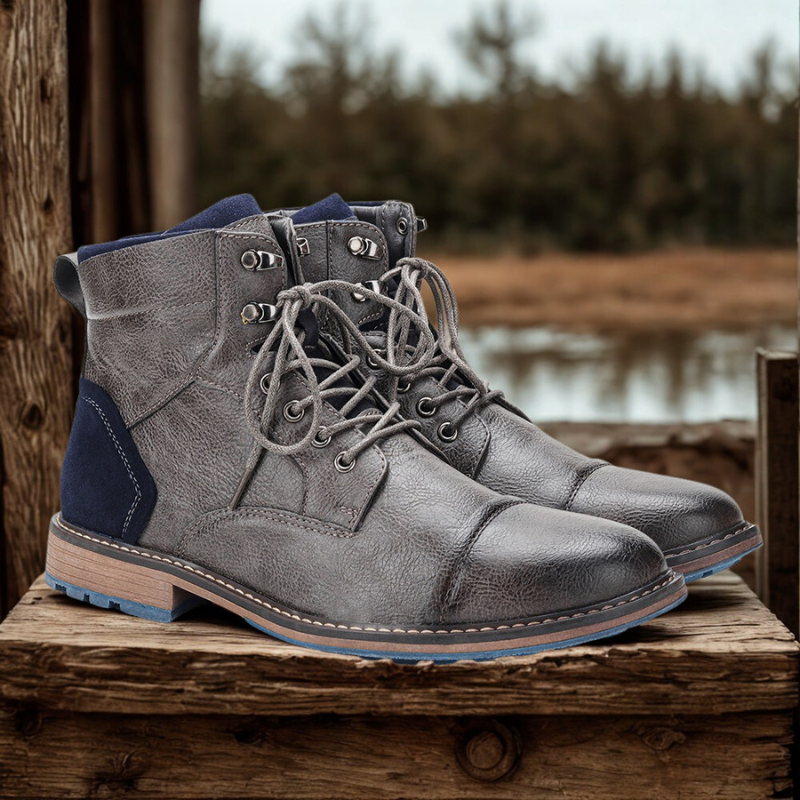 Tall Leather Lace Up Work Boots