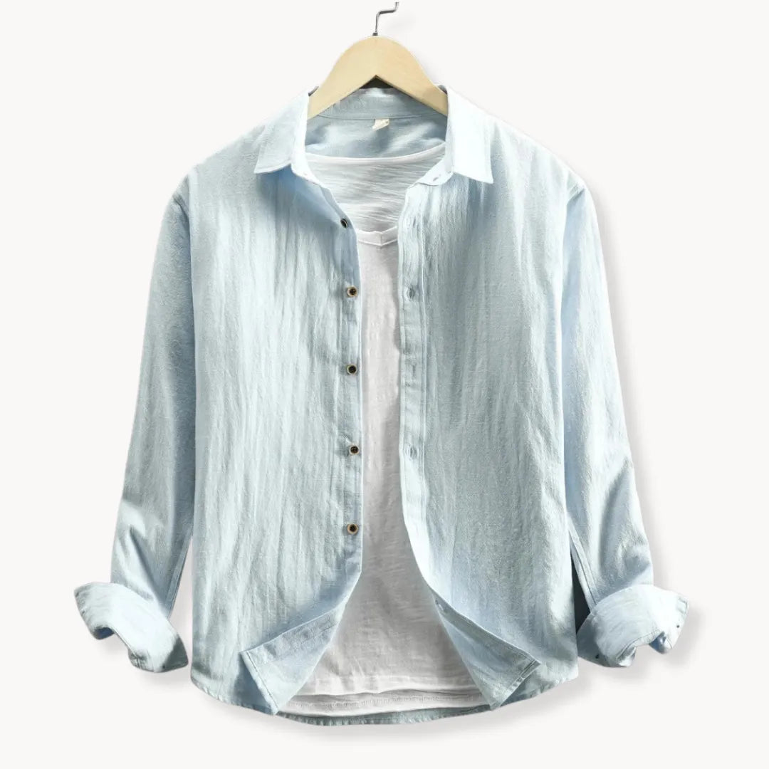 Relaxed Fit Casual Linen Button Down Shirt - EasyApparels