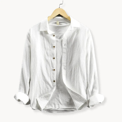 Relaxed Fit Casual Linen Button Down Shirt
