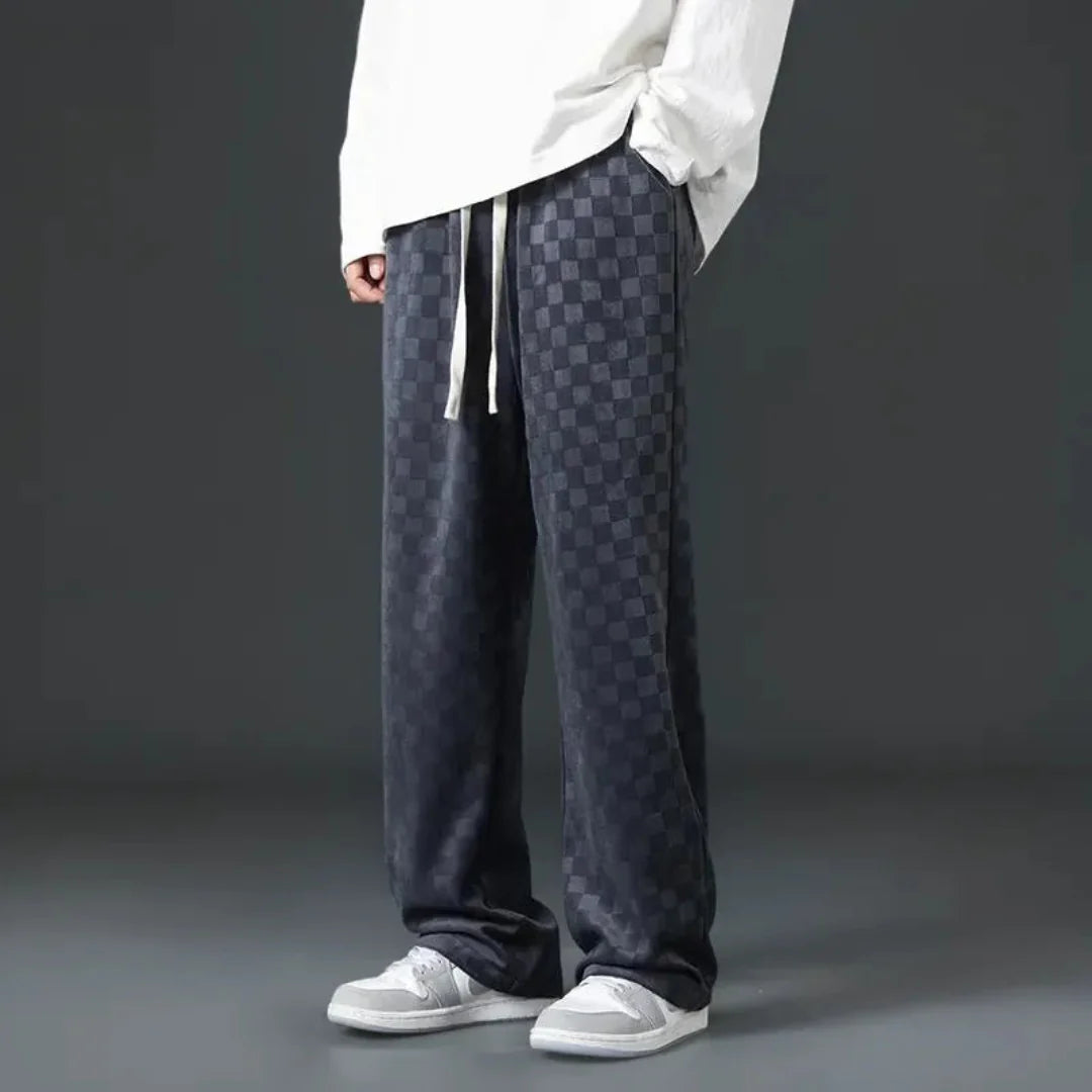 Stylish Plaid Running Jogger Pants