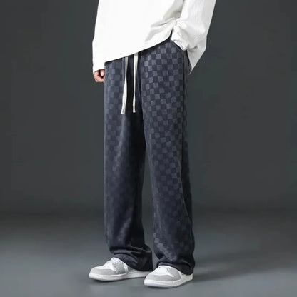 Stylish Plaid Running Jogger Pants