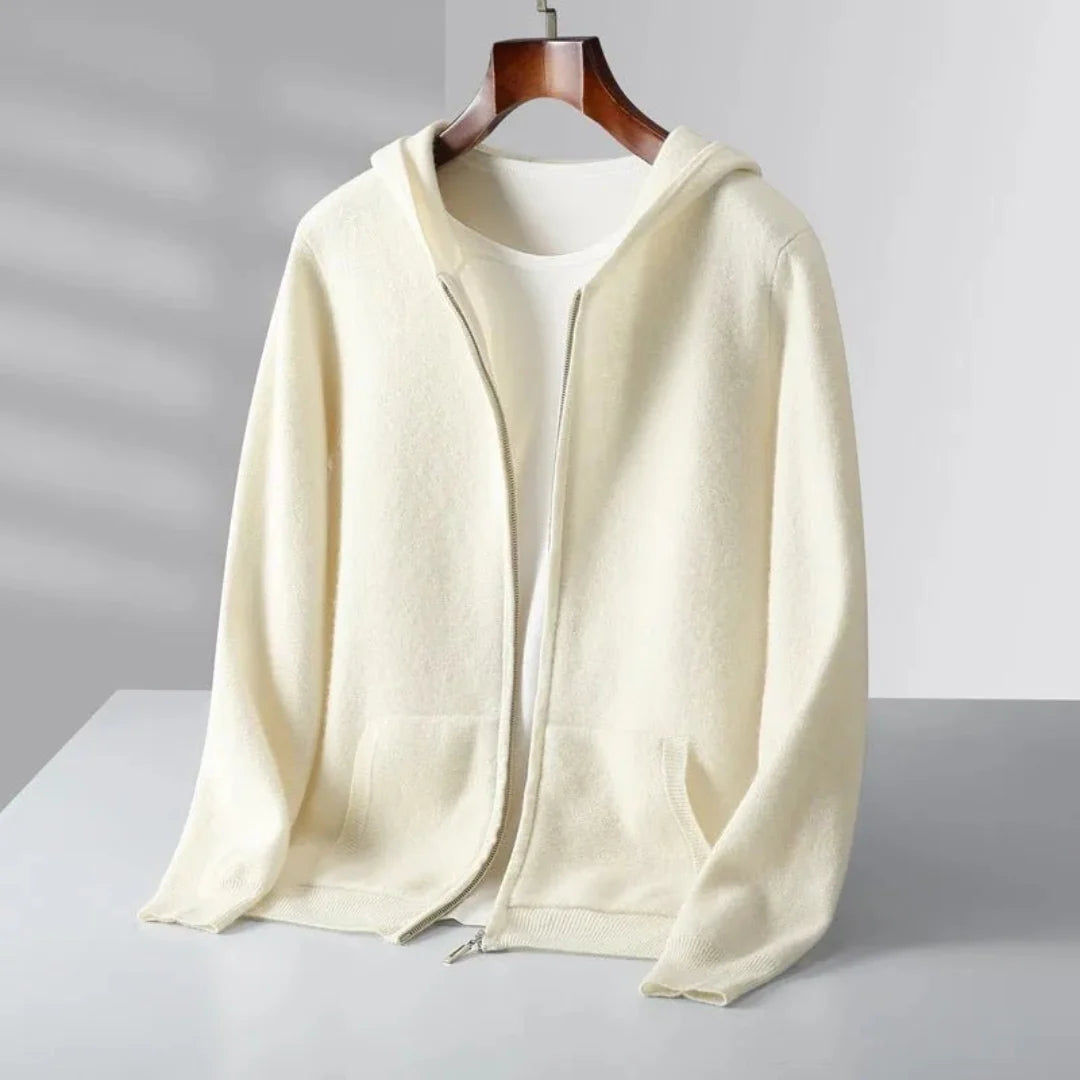 Premium Wool Hoodie Full Zip Sweater