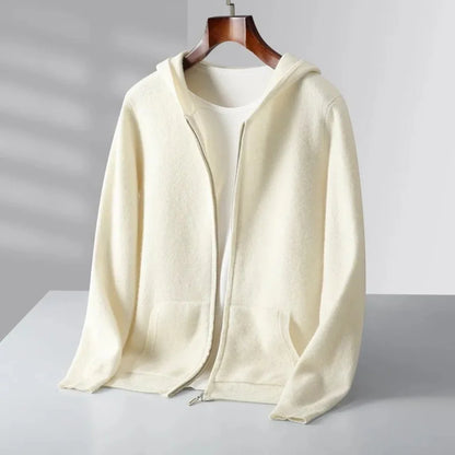 Premium Wool Hoodie Full Zip Sweater