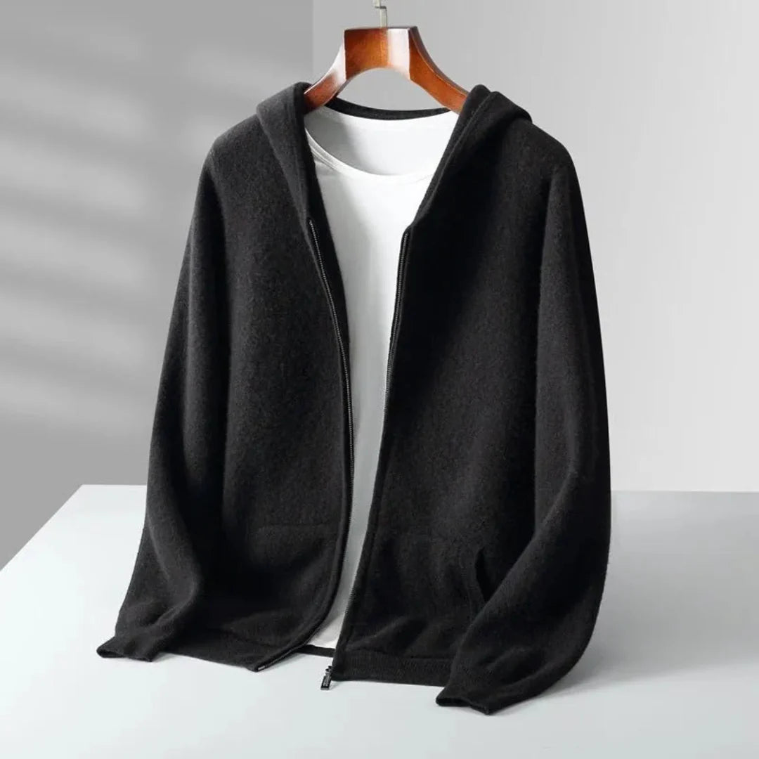 Premium Wool Hoodie Full Zip Sweater