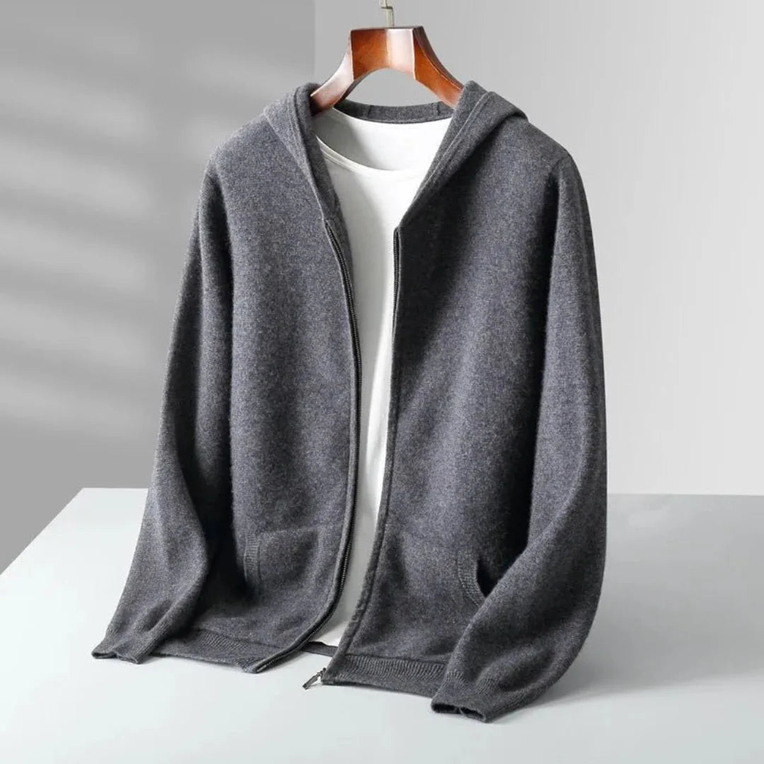 Premium Wool Hoodie Full Zip Sweater