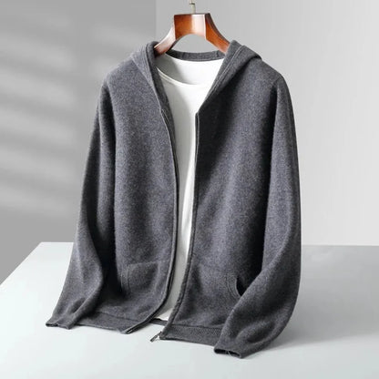 Premium Wool Hoodie Full Zip Sweater