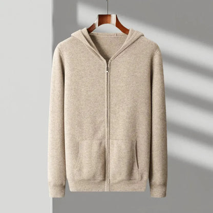 Premium Wool Hoodie Full Zip Sweater - EasyApparels