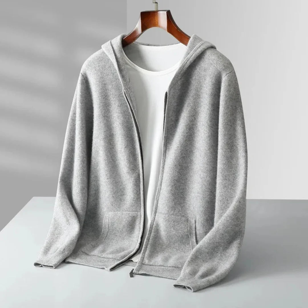 Premium Wool Hoodie Full Zip Sweater