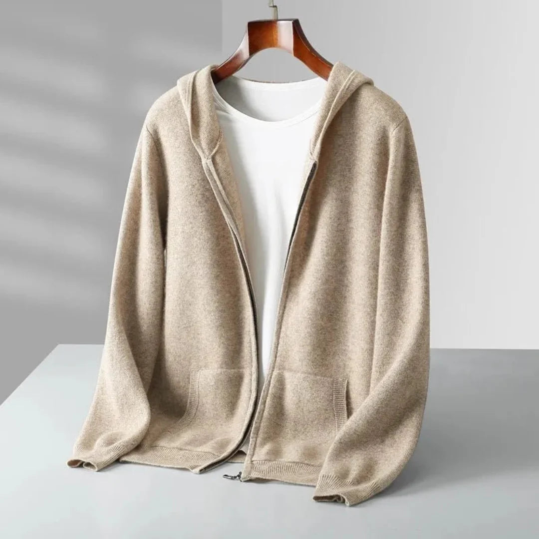 Premium Wool Hoodie Full Zip Sweater