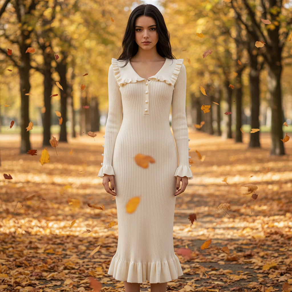 Flowy Ruffled Women's Maxi Dress - Pexav