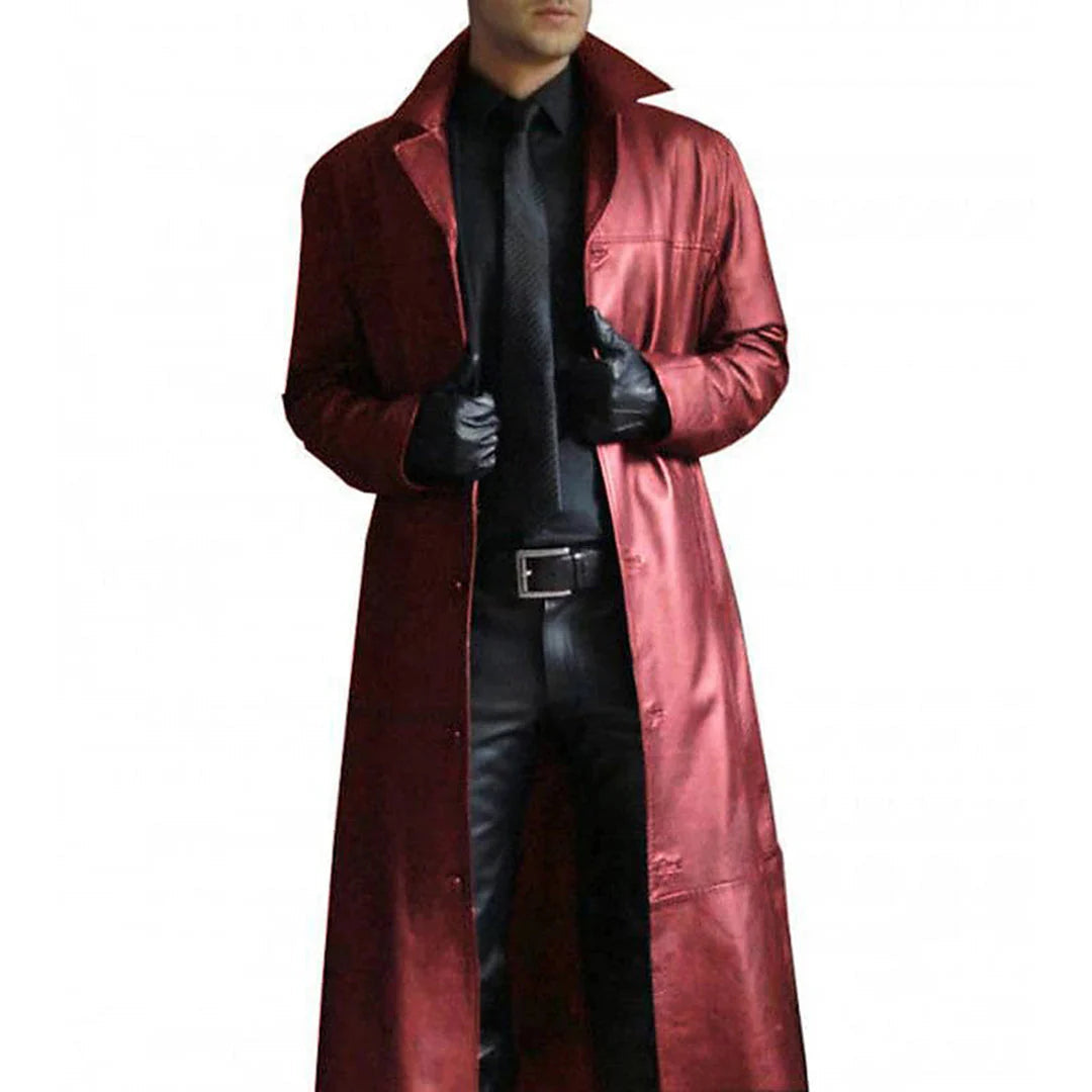 Warm Synthetic Leather Mens Winter Jacket - Vossary