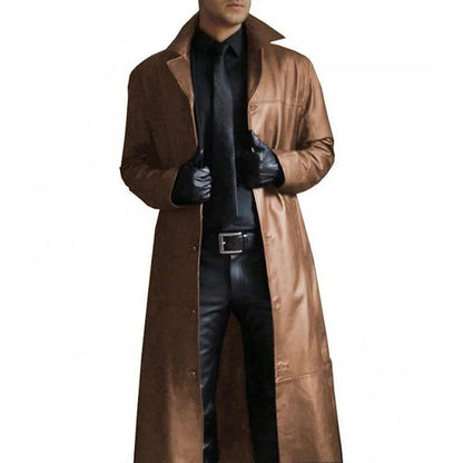 Warm Synthetic Leather Mens Winter Jacket