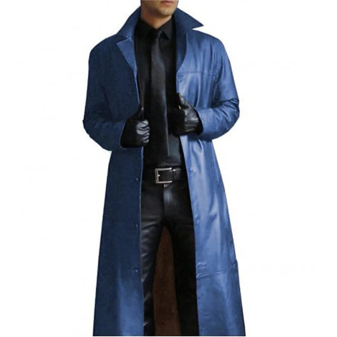 Warm Synthetic Leather Mens Winter Jacket