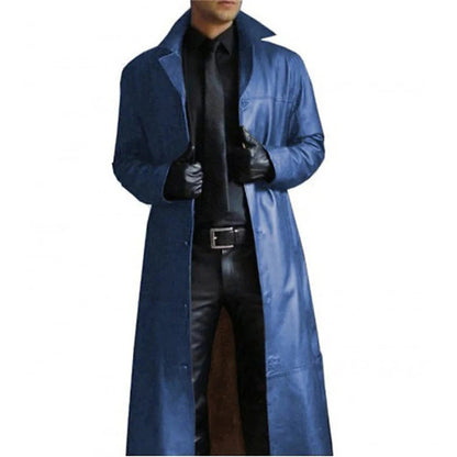 Warm Synthetic Leather Mens Winter Jacket