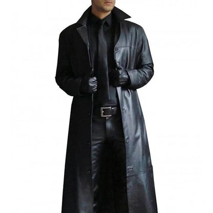 Warm Synthetic Leather Mens Winter Jacket