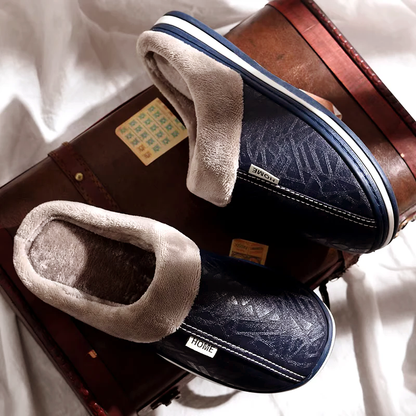 Comfortable Faux Leather Cushioned Slippers