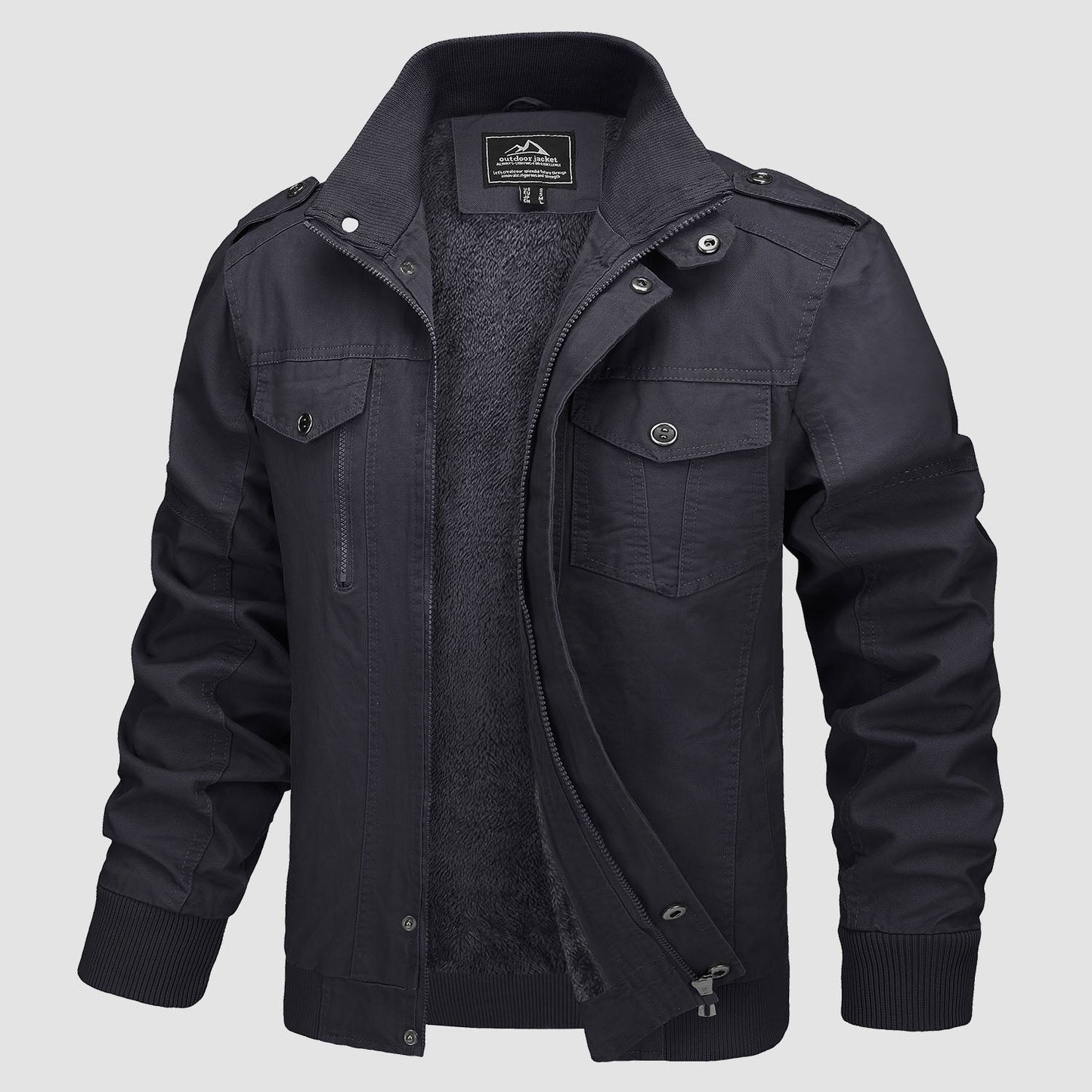 Classic Slim Fit Cotton Bomber Jacket