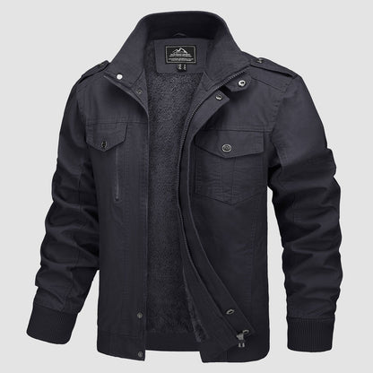 Classic Slim Fit Cotton Bomber Jacket